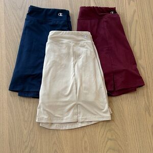 Three pack of girls Champion skorts